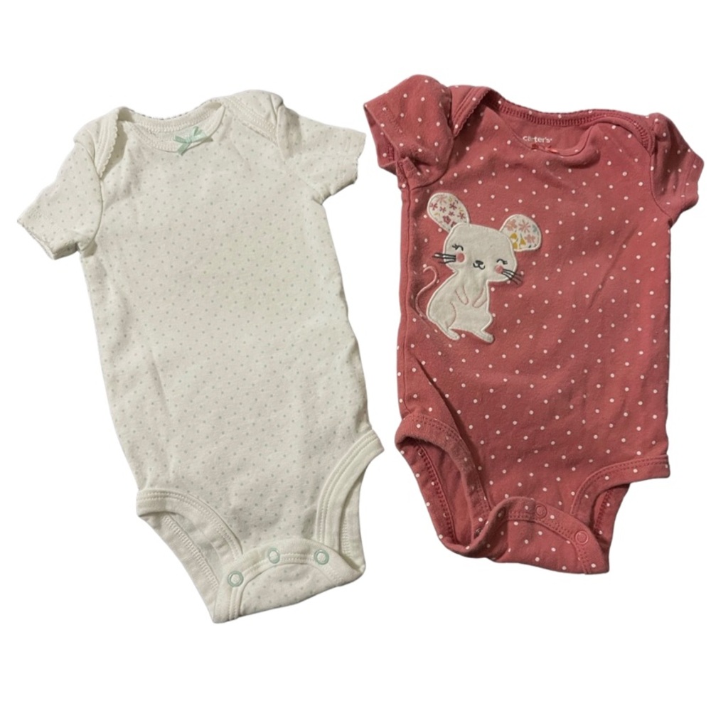 Two pack 0-3 Month Onesies by Carter’s